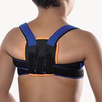 Bort StabiloFix Shoulder Posture Corrector Brace, Upper Back, Straightener to Fix Hunched, Rounded or Stooped Shoulders, Forward Back Pain, Neck Pain, Shoulder Pain Corrector (Blue, Childrens)