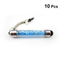 Hemobllo Rhinestone Diamond Touch Pen Capacitive Stylus Touch Pen Earphone dust Plug for iPhone iPad Tablets Samsung Sony 10PCS (Assorted Color)