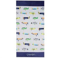 Onebycitess Beach Towel 100% Cotton 35''x70'' Soft Quick Dry Beach Blanket Bath Towel for Kids Adults(Airplane)