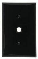 Leviton PJ11-E 1-Gang .406-Inch Hole Telephone/Cable Wallplate, Midway size, Ebony