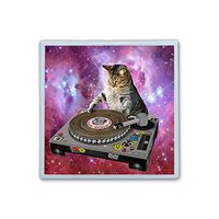 Contact Lens Box Holder Container Case Storage Eyecare Kit - DJ Cat In Space