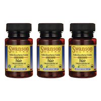 Swanson Folate (5-Methyltetrahydrofolic Acid) 400 mcg 30 Veg Capsules (3 Pack)