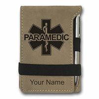 Mini Notepad, Paramedic, Personalized Engraving Included (Light Brown)