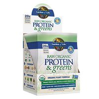 Garden of Life Greens and Protein Powder - Organic Raw Protein and Greens with Probiotics/Enzymes, Vegan, Gluten-Free, Vanilla, 0.97 Ounce (Pack of 10)