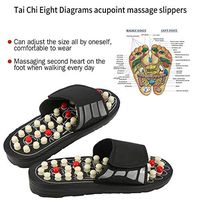 Happylife Massage Slippers for Men Women Sandals Feet Chinese Acupressure Therapy Medical Rotating Foot Massager Shoes Unisex,42/43