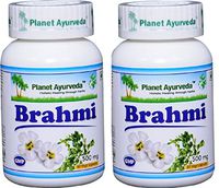 Planet Ayurveda Brahmi, 500mg Veg Capsules - 2 Bottles