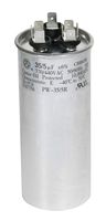 PowerWell 35 + 5 MFD uf 370 VAC or 440 Volt Dual Run Round Capacitor PW-35/5/R for Condenser Straight Cool or Heat Pump Air Conditioner 35/5 Micro Farad - Guaranteed to Last 5 Years