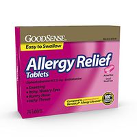 Goodsense Allergy Relief 25mg Diphenhydramine Hcl Allergy Tablets, 24Count Allergy Pills