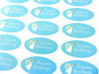 Pack of 30 Christian, Religious Christmas Oval Stickers, Colorful Envelope Seals Labels for Cards, Festive Craft and Decoration
