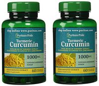 Puritan's Pride 2 Pack of Turmeric Curcumin 1000 mg Puritan's Pride Turmeric Curcumin 1000 mg-60 Capsules