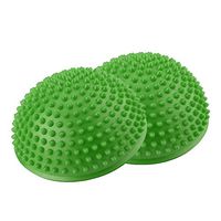 Foot Massage Ball, Asixx PVC Inflatable Half Yoga Massage Balls Top Rugged Surface Used for Foot Massage and Bottom Surface Used for Balance Practice(Green)