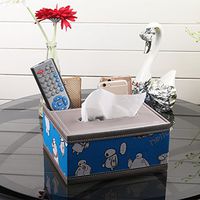 T-ZJHC Home Home Living Room Cute Tray Paper Napkin Coffee Table Remote Control Storage Box, Sky Basket Snowman Small Multifunction