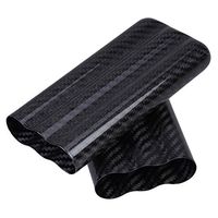 ETOPSTECH Carbon Fiber Tough Design for Added Cigar Protection Travel Case 3 Tube Black