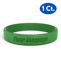 Reminderband Classic Custom 100% Silicone Wristband - Personalized Silicone Rubber Bracelet - Customized, Events, Gifts, Support, Causes, Fundraisers, Awareness - Men, Women, Kids