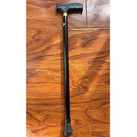 JTZSD Foldable Walking Cane, 70-95cm Height Adjustable | Easy Fold up, Lightweight, Non-Slip Base, Black
