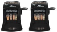 Royal Sovereign 1 Row ECO-Friendly Manual Hand Crank Coin Sorter (QS-1), Single (Black 2-Pack)