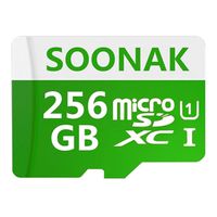 SOONAK 256GB Micro SD Memory Card High Speed Class 10 Micro SD SDXC Card with SD Adapter