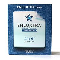 004 Any Wound Dressing - Box of 10 ENLUXTRA 4x4 Self-Adaptive Super Absorbent Dressings for Wounds with Any Exudate Level by Enluxtra AnyWound