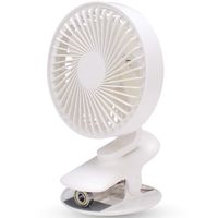 Clip on Fan with Night Light, LBTbate Personal Mini Desk Table Fan, Rechargeable Battery Operated or USB Powered, 360° Rotating, Portable Fan for Baby Stroller Home Office Camping Outdoor