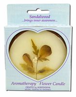 AUROSHIKHA CANDLES & INCENSE Flower Candle Sandal Hexagon 1 Unit