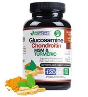 All Natural Glucosamine, Chondroitin, MSM, Turmeric, Boswellia and Collagen Complex by Ecostream Naturals - Joint Relief Support - Anti-Inflammatory - 120 Capsules