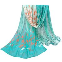 Clearance,Yang-Yi Women Scarf Fashion Design Printed Silk Soft Silk Chiffon Shawl Wrap Wraps Scarf Scarves (Green)