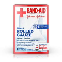 Band Aid Brand of First Aid Flexible Rolled Gauze Dressing for Minor Wound Care, soft Padding and Instant Absorption, 2 Inches by 2.5 Yards (Pack of 3)