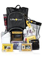 Life Gear LG492 Emergency Survival Kit Backpack w/Emergency Gear & First Aid Kit