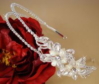 Bridal Headband Wedding Tiara Floral Rhinestone 233