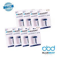 Blaupunkt 9V Performance Alkaline E-Block Battery | Long Lasting All-Purpose Nine Volt High Capacity Battery for Household and Business Use | [Single Pack]