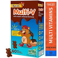 Yum-V MultiVitamins Chewables for Kids, Milk Chocolate (60 Ct); Daily Dietary Supplement w/Essential Vitamins & Minerals – Vitamin D, B12, B6, E, C, A, K, Zinc, Magnesium, Kosher, Halal, Gluten Free