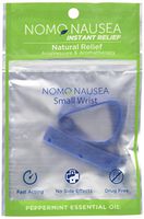 NoMo Nausea Band Blue Small: Instant Motion Sickness Aromatherapy Anti Nausea Band for Small Adult Wrists 3.5-6.2" (for Sea Sickness Relief, .) Waterproof Peppermint Scented Sea Bands