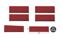 1" x 3" Red Damp Erase Write On Wipe Off Colored Magnet Strips 25/Pkg