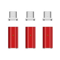 NetDot Gen10 Magnetic Fast Charging USB-C to USB-C Adapter Converter Compatible with Type-c Smartphones(3 Pack red)