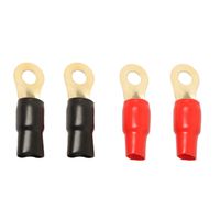 2 Pairs 1/0 AWG Power Ground Wire Connectors Assortment Crimp Ring Terminals