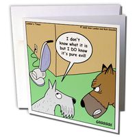 3dRose Dogs Versus Vacuum Cleaner - Greeting Cards, 6 x 6", Set of 6 (gc_2976_1)