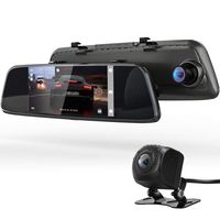 COOAU Mirror Dual Night Vision Dash Cam, 7" 1080P Full HD Touch Screen Front and Rear Car Camera Recorder with Dual 170°Wide Angle, Parking Monitor, Motion Detection, G-Sensor, WDR, Loop Recording