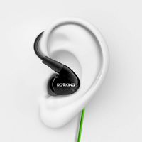 ROVKING Earbuds Headphones Over Ear Wired Sweatproof with Microphone, in Ear Stereo Bass Sport Earphones for Running Jogging Gym Workout for iPhone Android iPod Samsung, Black