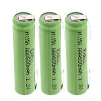 3x Exell 1.2V NIMH AAA 600mAh Rechargeable Batteries w/Tabs use with electric razors toothbrushes high power static applications (Telecoms UPS and Smart grid) electric tools electric mopeds USA SHIP
