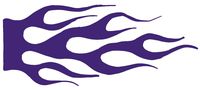 hBARSCI Flames Vinyl Decal - 5 Inches - for Cars, Trucks, Windows, Laptops, Tablets, Outdoor-Grade 2.5mil Thick Vinyl - Purple