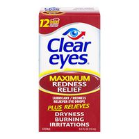 Clear Eyes Maximum Redness Relief Eye Drops - 0.5 oz, Pack of 6
