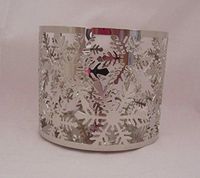 Bath and Body Works Candle Sleeve Holder Holds 14.5 oz Candle Snowflake
