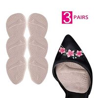 Forefront Ball of Foot Cushions, Maxdee 3 Pairs Forefoot Shoe Insoles for Women High Heels, Gel Helps Cushion, Arch Pain, Pads High Heels Relieve Forefoot Pain，Skin