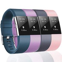 ZEROFIRE Compatible for Fitbit Charge 2 Bands, Adjustable Sport Wrist Bands Strap for Fitbit Charge 2, Women, Men, Pack of 4