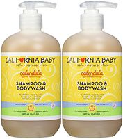 California Baby Calendula Shampoo and Body Wash - Hair, Face, and Body | Gentle, Allergy Tested | Dry, Sensitive Skin, 19 Ounces- 2 Pack