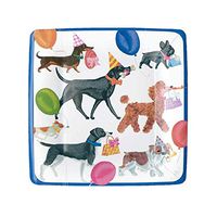 Caspari Winston and Friends Square Paper Salad & Dessert Plates - Pack of 8