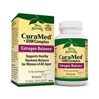 Terry Naturally CuraMed + DIM - 30 Vegan Capsules - Healthy Hormone Support Supplement for Women, Supports Perimenopause & PMS Relief - Non-GMO, Gluten-Free - 30 Servings