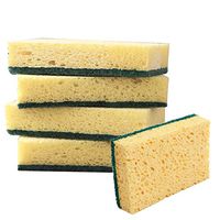 Luxtrip 3 Pack Cleaning Scrubbing Sponge Car Wash Sponge Cleaning Heavy Duty Scrub Sponge by Scrub-it for Kitchen, Dishes, Bathroom, Car Wash & More - Yellow Non-Scratch