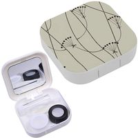 Portable Contact Lens Case Box Travel Kit Mirror + Bottle + Tweezers Container Holder [ Pattern Design ]