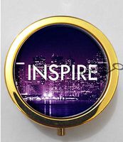 BlackKey Inspire Beautiful Inspirational Word 3-Compartment Decorative Pocket Gift Box Case Organizer for Pill, Color 2 -1685